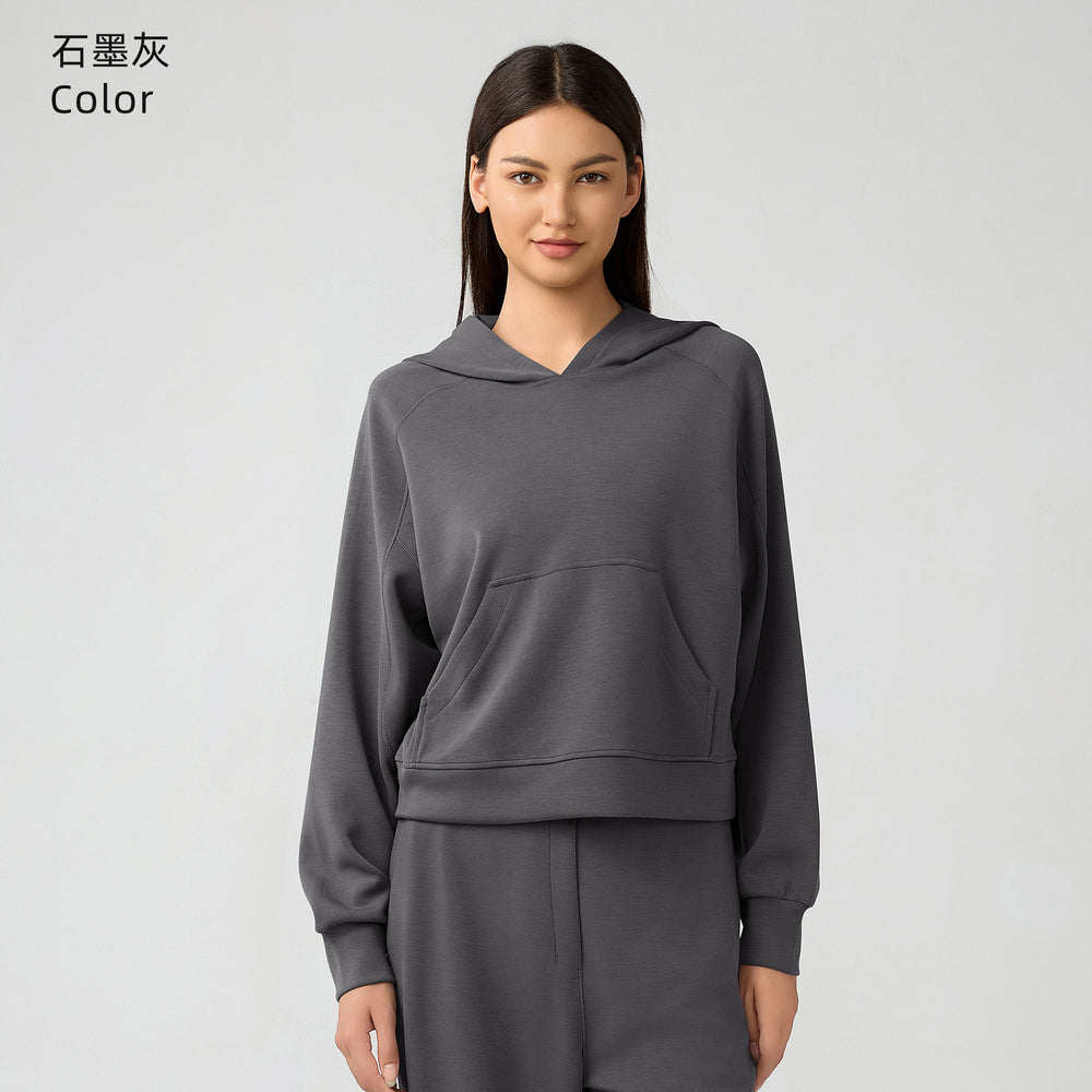 Fall and winternew arrivalwomencasualeasiest for matchhooded sweatshirtlooseslimming lookfitness sports yoga clothestopsdaw165