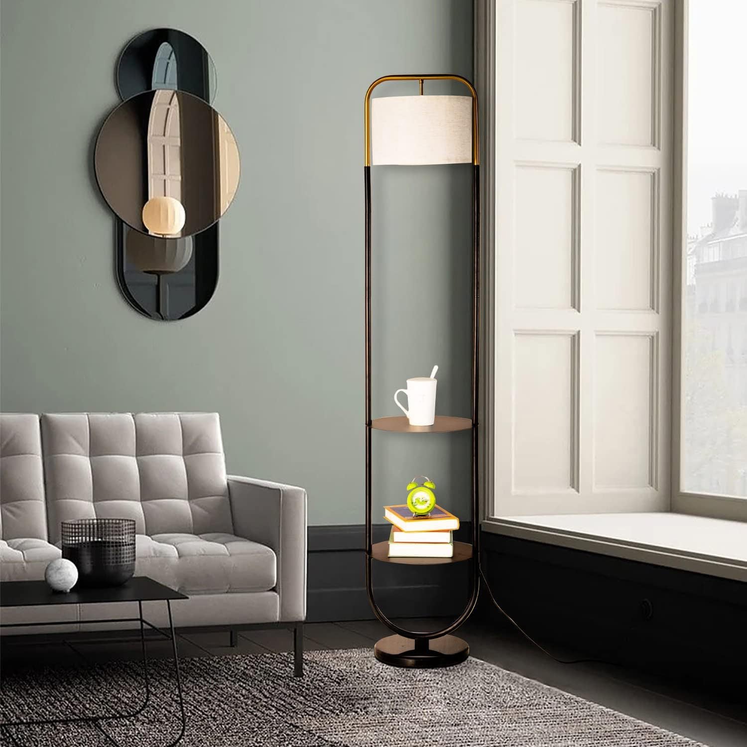 Cross-border floor lamp creative vertical desk lamp modern American wrought iron study bedroom floor ambient light can be customized