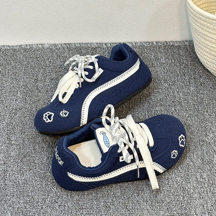 Red apple shoes women's 2026 new retro sports spring breathable casual thin sole ballet beautiful german training shoes