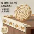 (adhesive-free l-shape) crown lion print - off-white