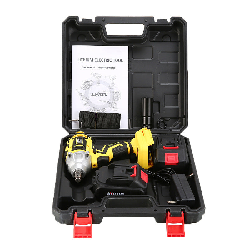 Rechargeable lithium battery wrench high torque car tire installation scaffolding wind cannon, impact electric wrench wholesale