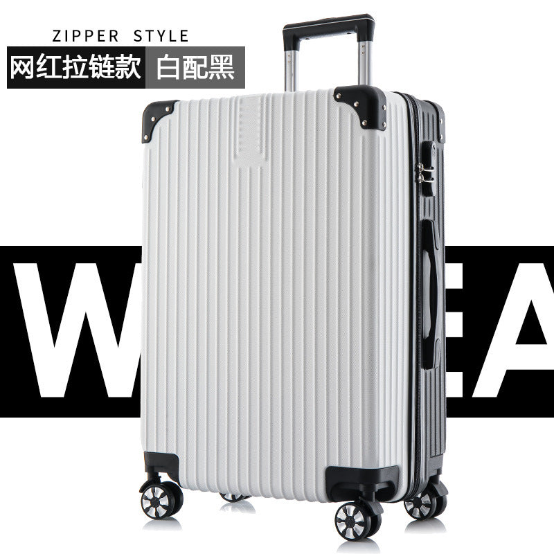 Simple luggage student pull rod box password box universal wheel leather box ins large capacity suitcase