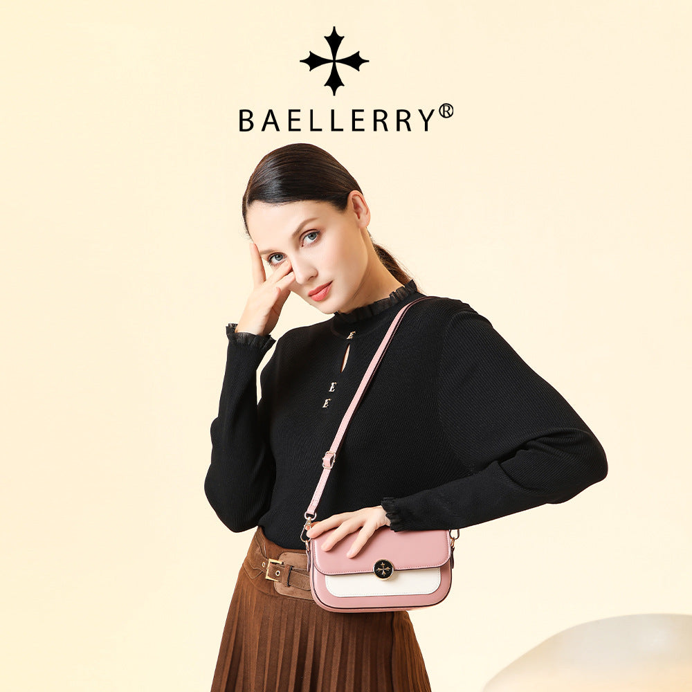 Cross-border new no-LOGO women's mobile phone bag contrasting color plain weave 235 shoulder messenger bag small square bag women's bag