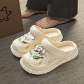 Crocs women's summeroutwear2023new arrivalthick solepopular beach stepping on shit toe-cap half-cool slippers summer