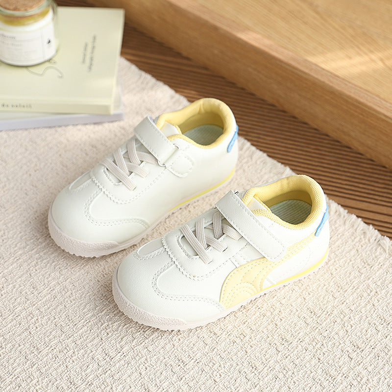 Kidswhite shoes forrest gump shoes autumnew arrivalgirl shoes leather casual shoes k-style boys soft bottom sneakers