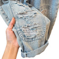 Boys' new autumn ripped jeans, korean style casual pants, stylish and versatile fashionable loose-fit trousers