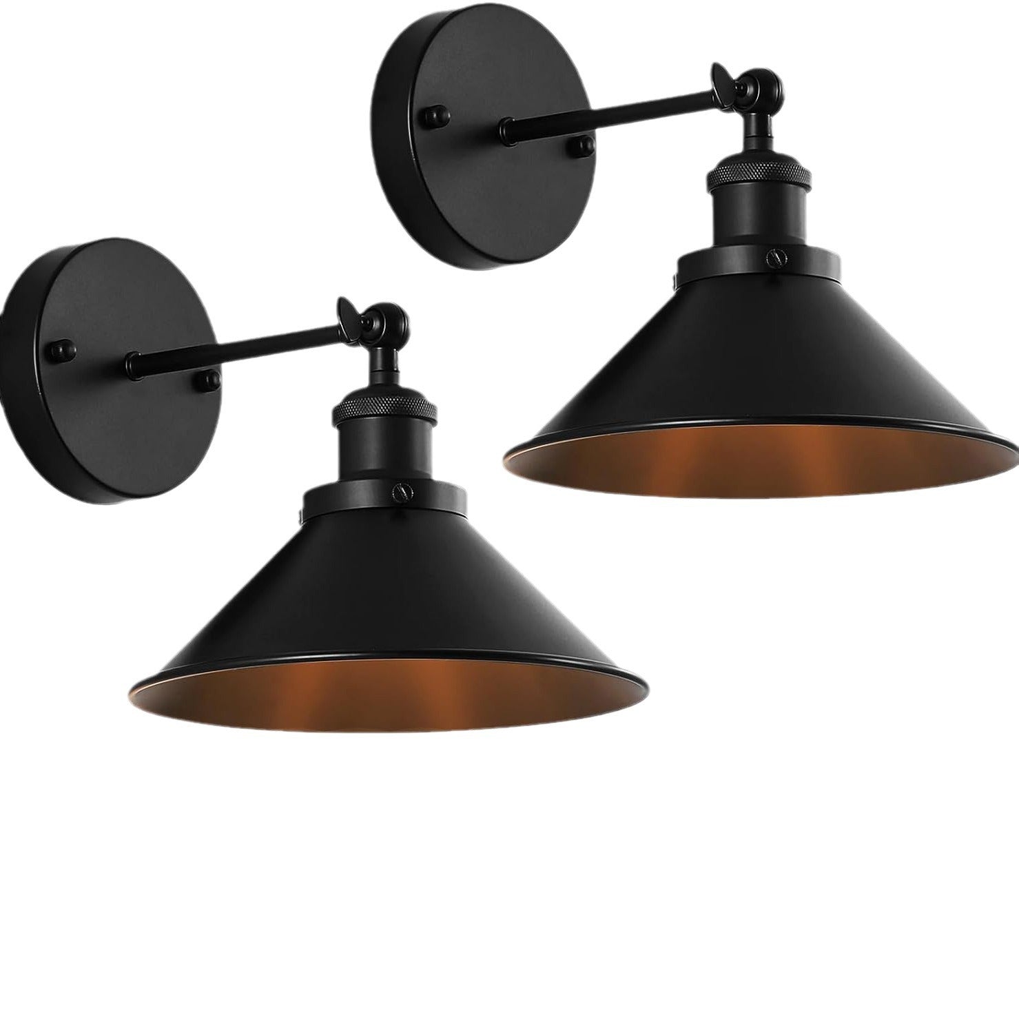 Cross-border exclusive wall lamp new American wrought iron retro chandelier switch plug wall lamp dining room bedroom lamp