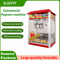 Stainless steel commercial popcorn machine - high-temperature resistant, non-stick popper for street vendors