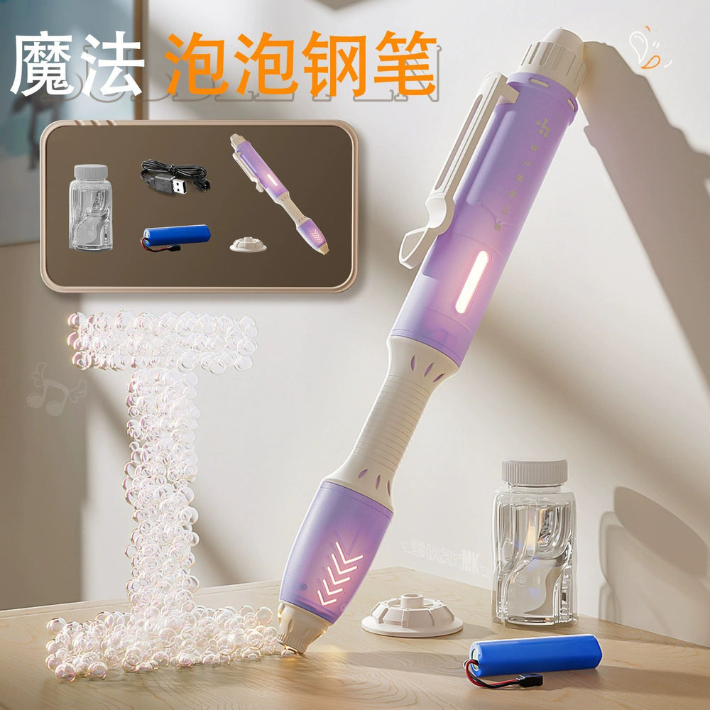 magic electric bubble pen brush pen handheld writing graffiti fully automatic electric bubble machine toy