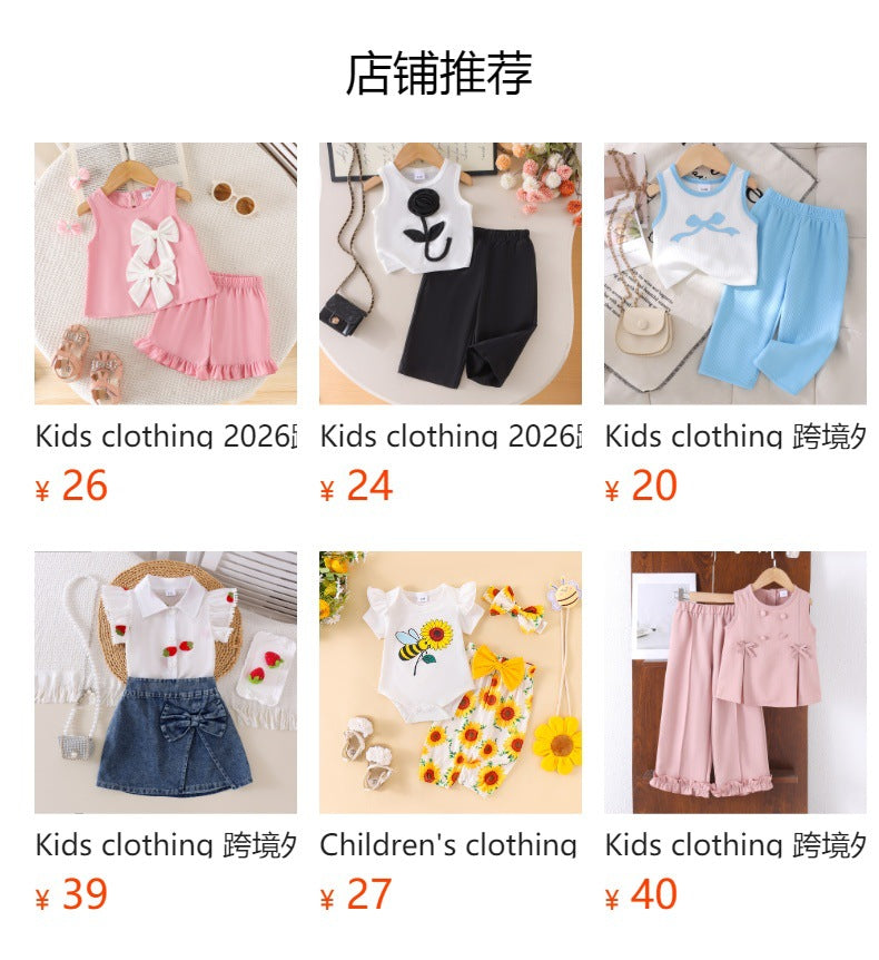 Kids clothing cross-border exportfall and winternew arrivalkids pink short-sleeved dress baby children's clothing