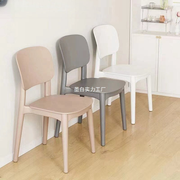 Plastic dining chair household modern thickened backrest stool Nordic dining table dining chair sedentary and comfortable plastic chair