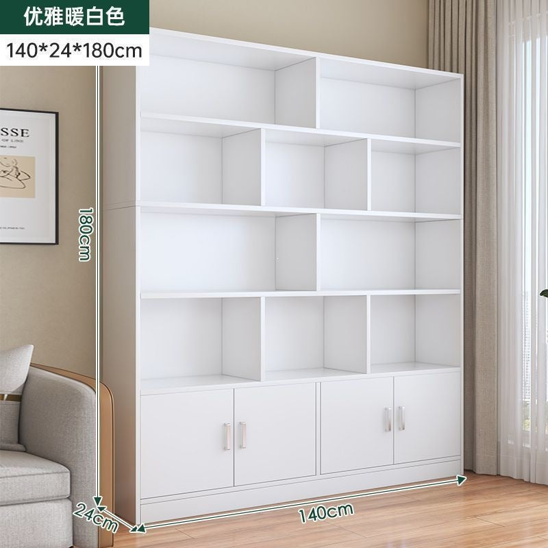 Modern minimalist floor-standing storage rack, wall-mounted certificate cabinet for living room/home use, office file cabinet, simple bookshelf