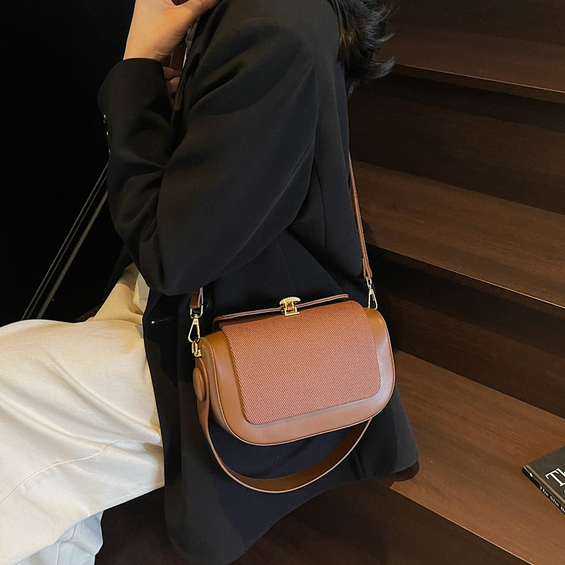 Bag women's high-end box bag 2025 new niche fashion handbag light luxury shoulder bag retro messenger bag