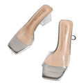 New 2025 crystal heeled slippers for women - summer ladies' sandals, transparent chunky heel, plus size, wholesale