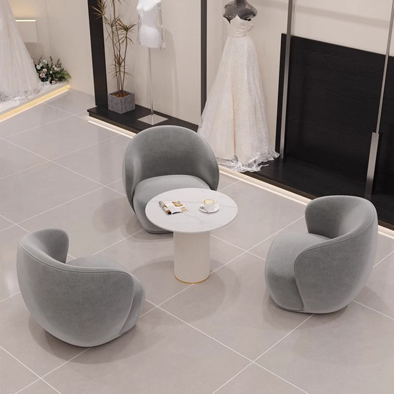Luxury negotiation table and chair set, lounge area single sofa table and chair, hotel lobby, sales office, business reception sofa