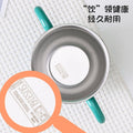 Kids' milk cup with measuring marks, baby straw cup for formula mixing and water drinking, stainless steel, drop-proof training cup