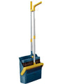 Extra large & thick broom and dustpan set - soft bristles, magnetic attachment, foldable broom, floor sweeper, hair sweeper for home use