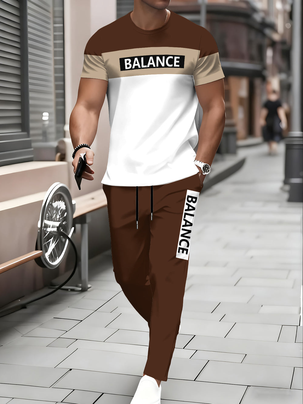 Men's casual activewear set - hot seller in us & european cross-border e-commerce