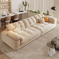 Fabric sofa living room italian casual cream cloud sofa modern casual three-seater straight row lazy sofa