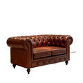 American genuine leather sofa living room first layer cowhide single double three-person retro buckle oil wax leather cafe combination sofa