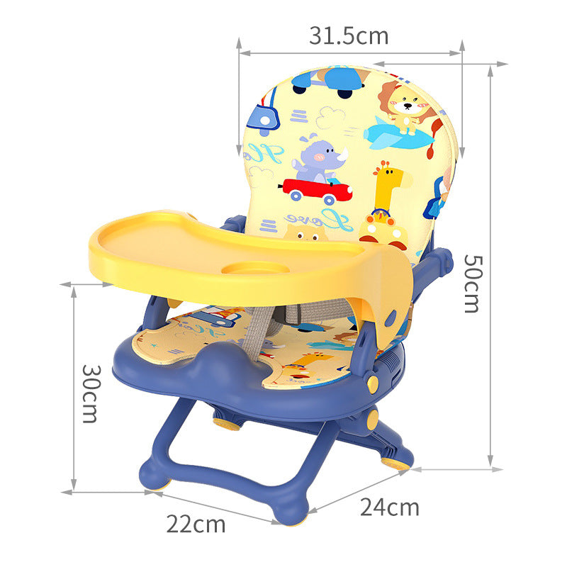 Baby Dining Chair Children's Eating Seat Baby Foldable Removable Dinner Plate Home Travel Portable Learning Chair