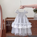 Girls' dress  summer new arrival: sweet sequin princess dress for kids, cute baby mesh tutu skirt