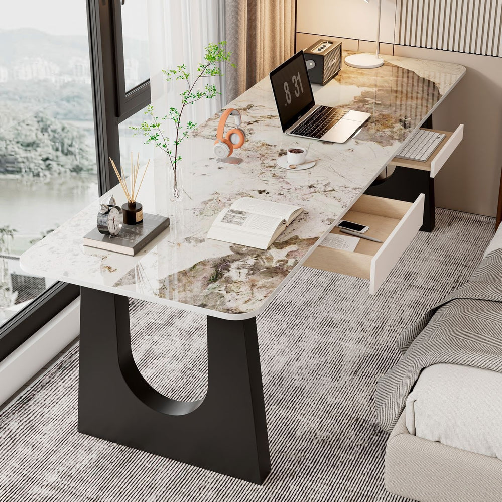 Accessible luxury slate computer desk desktop bedroom for home student desk modern writing desk simple office desk tea table