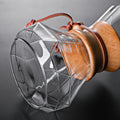 pour-over coffee maker set, diamond-shaped chemex sharing carafe, heat-resistant glassware for home use, with logo imprinting available