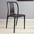 Scandinaviancasual plastic dining chair popular back chair thickened stackable for home restaurant hotel milk tea shop chair
