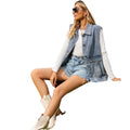European and american cross-border  new denim vest tank top summer fashion trendy denim sleeveless vest women