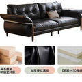 Oil wax leather sofa living room for homecasualchinoiserie italian normcore small apartment straight row sofa first layer cowhide cream