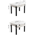 Tempered glass dining table - modern minimalist, light luxury design for small spaces. available in round or square, extendable and convertible. solid wood frame
