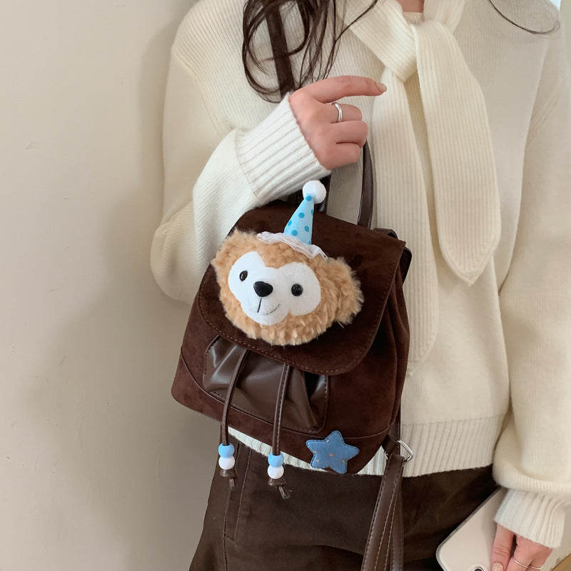 retro trendy small bag women's spring new versatile high-value backpack large capacity student school bag