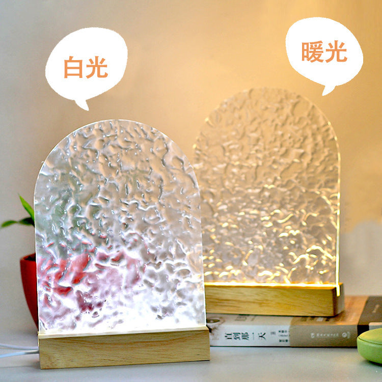 Water ripple glass drawing board tulip night light girlfriend birthday gift acrylic DIY ambient light