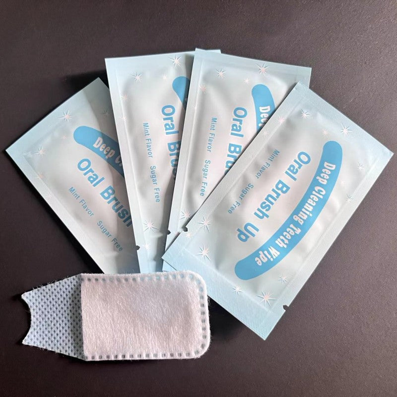 [Spot wholesale] Mint-flavored oral care, toothbrush/tooth cleaning tablets, disposable finger cover, export.