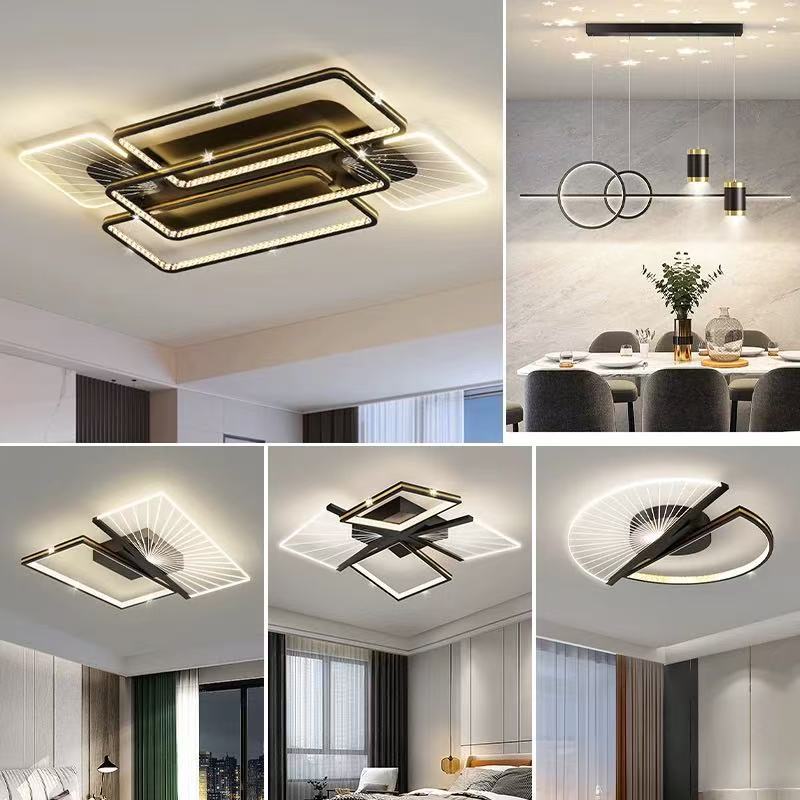 2025 new atmospheric light luxury living room light ceiling light master bedroom lighting combination whole house package simple and modern