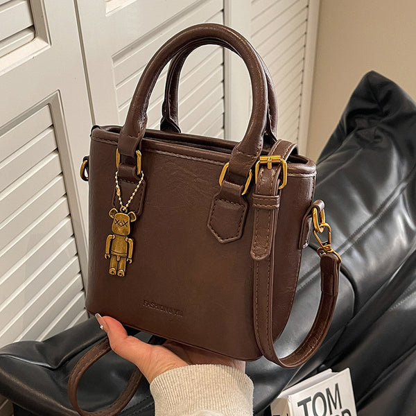 Women's bag 2025 new messenger bag spring bucket bag retro versatile high-end niche shoulder handbag