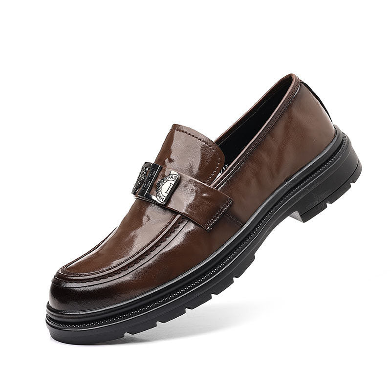 Genuine leather men's leather shoes - soft sole, soft upper, casual shoes, wear-resistant, versatile, trendy, comfortable slip-on loafers