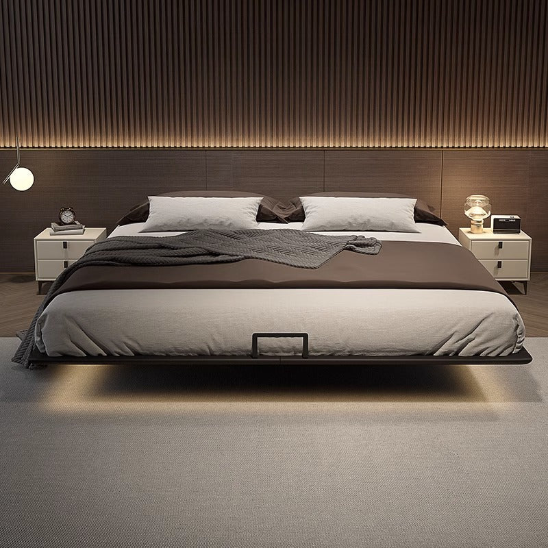 Personalized suspended bed italian normcore italian normcore bed without bedside bed master bedroom suspended bedside table integrated bed solid wood bed