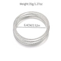 Wholesale alloy bangle sets for cross-border e-commerce: fashionable, small, multi-layered, plain circle bracelets for women (european & american style)