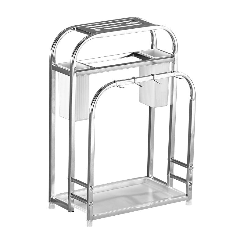 Stainless steel knife holder Kitchen supplies shelf Household Daquan Multifunctional chopstick cage Cutting board Vegetable knife storage rack