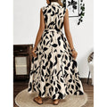 Shipped:  hot-selling women's printed long-sleeve dress for european and american cross-border e-commerce independent stores - export quality