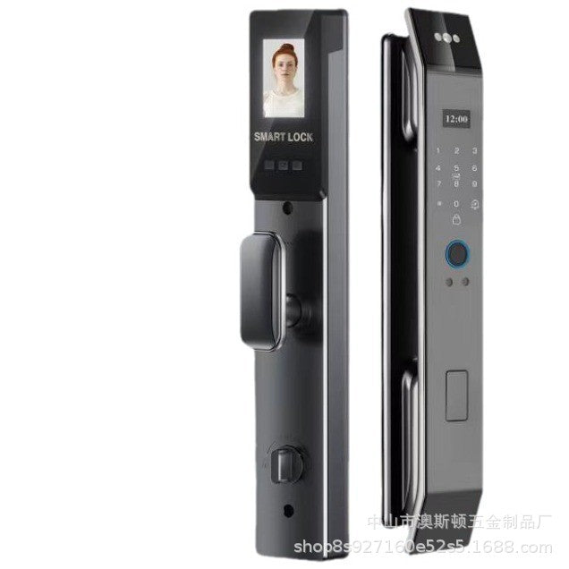 Face recognition fingerprint lock visual cat eye digital password lock for home fully automatic entrance door smart door lock manufacturer