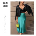Hip-covering fishtail skirt satin satin mid-length skirt spring and summer new arrivalfashion cross-border women's clothing manufacturer direct