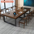 Solid wood conference table, reception table, long table, large board table, european style negotiation table, industrial style training table, office table for home