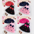 new european and american style girls' summer heart-shaped shawl suspender mesh dress embroidered heart set - two-piece dress set