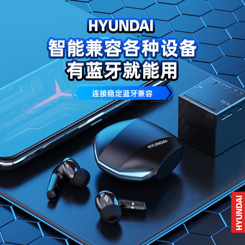 Hyundai gm2pro true wireless bluetooth earbuds - tws gaming earphones with low latency and noise cancellation