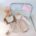 Girls' princess dress - new spring  collection: stylish two-piece look with cartoon rabbit design, cute and chic for baby girls