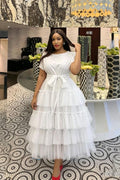 supply cotton feel round neck sleeveless double layer looseplaid cake tutu skirt dress african long skirt women's clothing