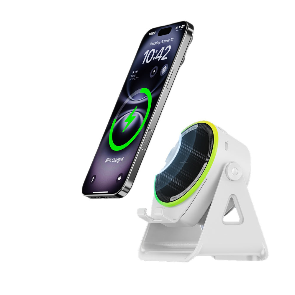 Multifunctional wireless induction speaker desktop phone stand rgb color light bluetooth speaker 3-in-1 live streaming stand